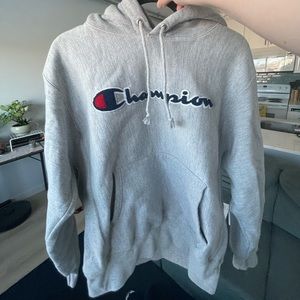 Champion Hoodie - Medium, Gray